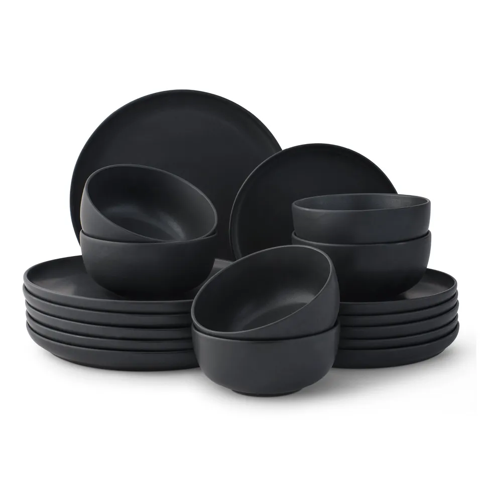JoyJolt Mesa service assiettes grès 18 pièces 6 personnes mat