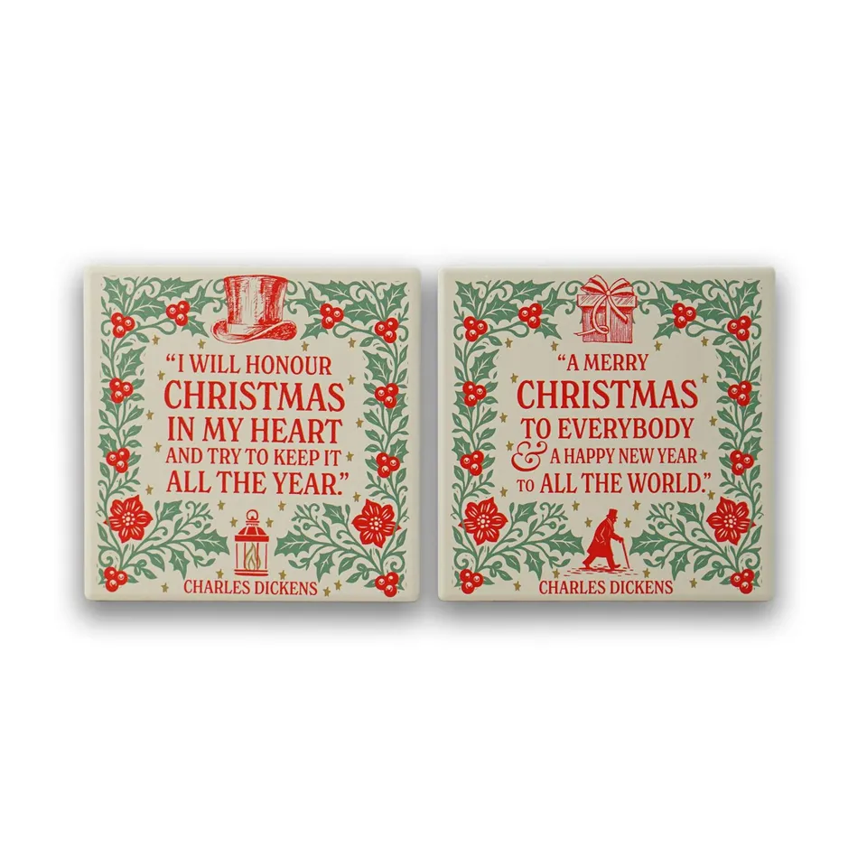 HMB A Christmas Carol sous-verres céramique lot de 2 carré