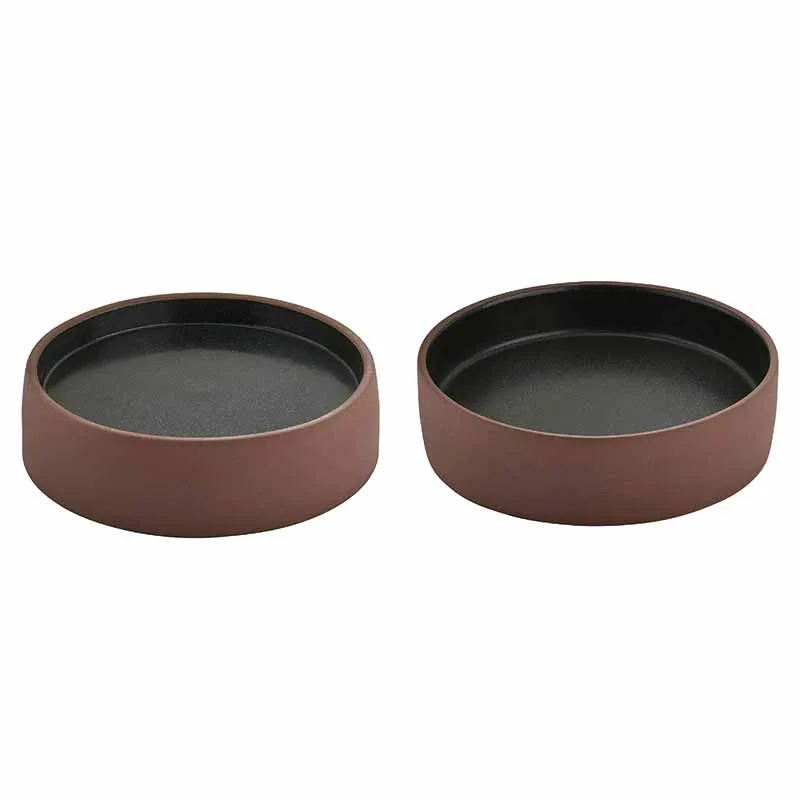 Artis 2in1 assiette creuse 16cm marron noir