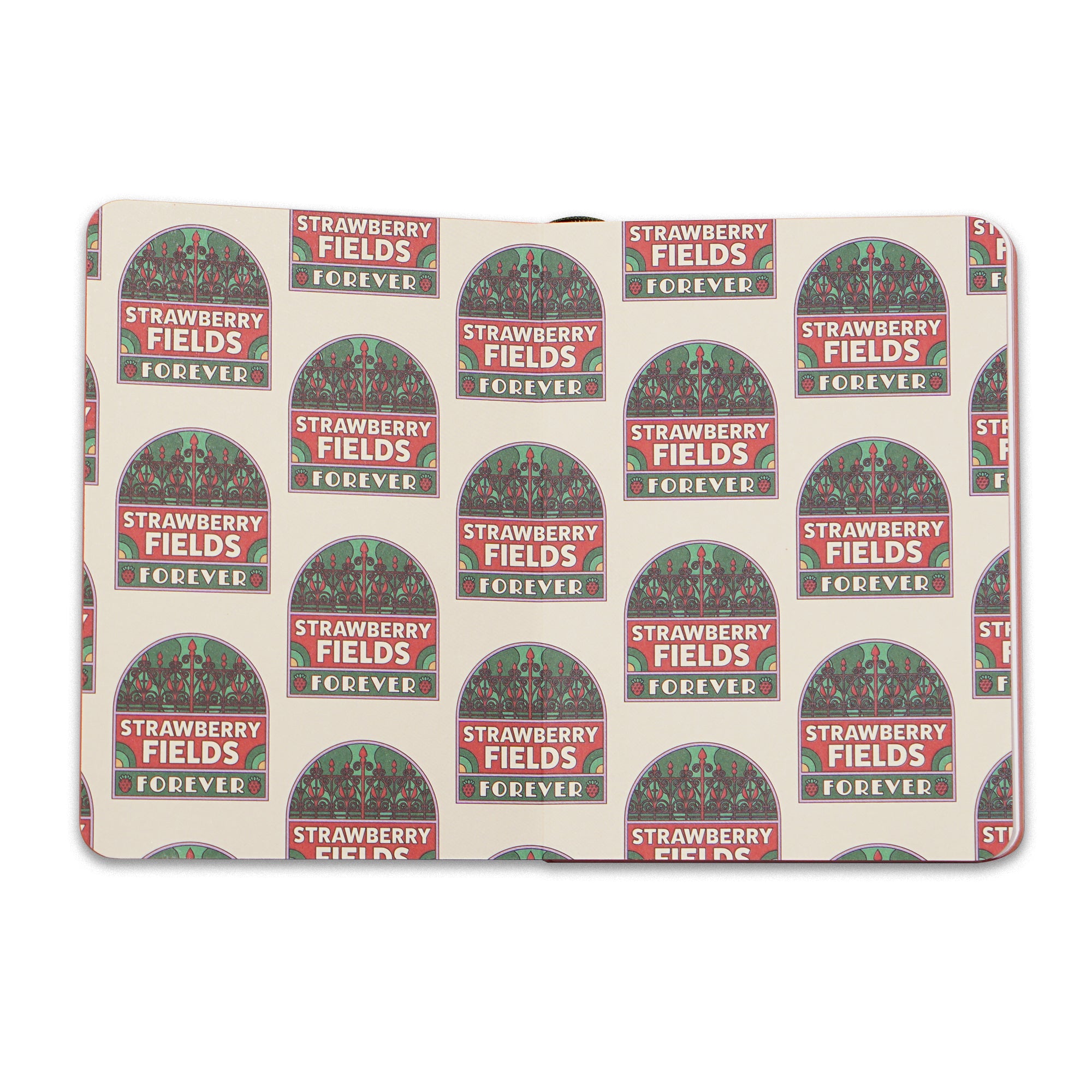 The Beatles Strawberry Fields carnet A6 rouge