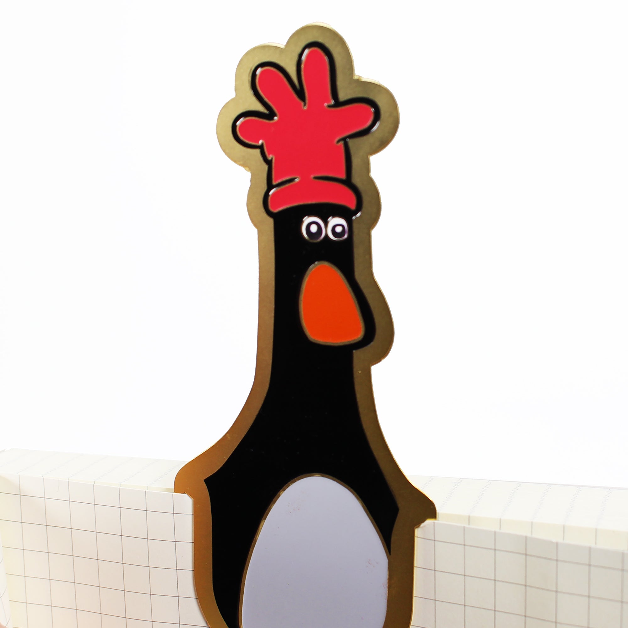 Wallace & Gromit Feathers marque-page métal noir 12,5 cm