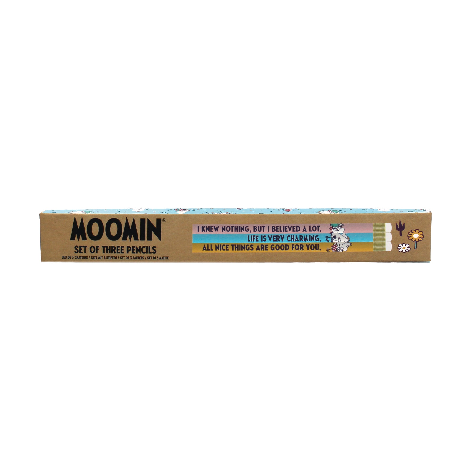 Moomin set 3 crayons graphite boîte cadeau colorée