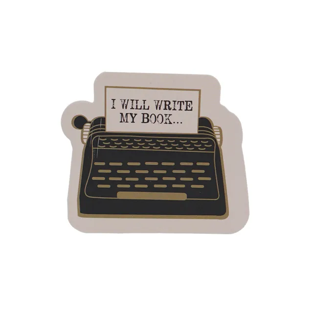 Pulteney Press I Will Write My Book VSPP05 sticker blanc
