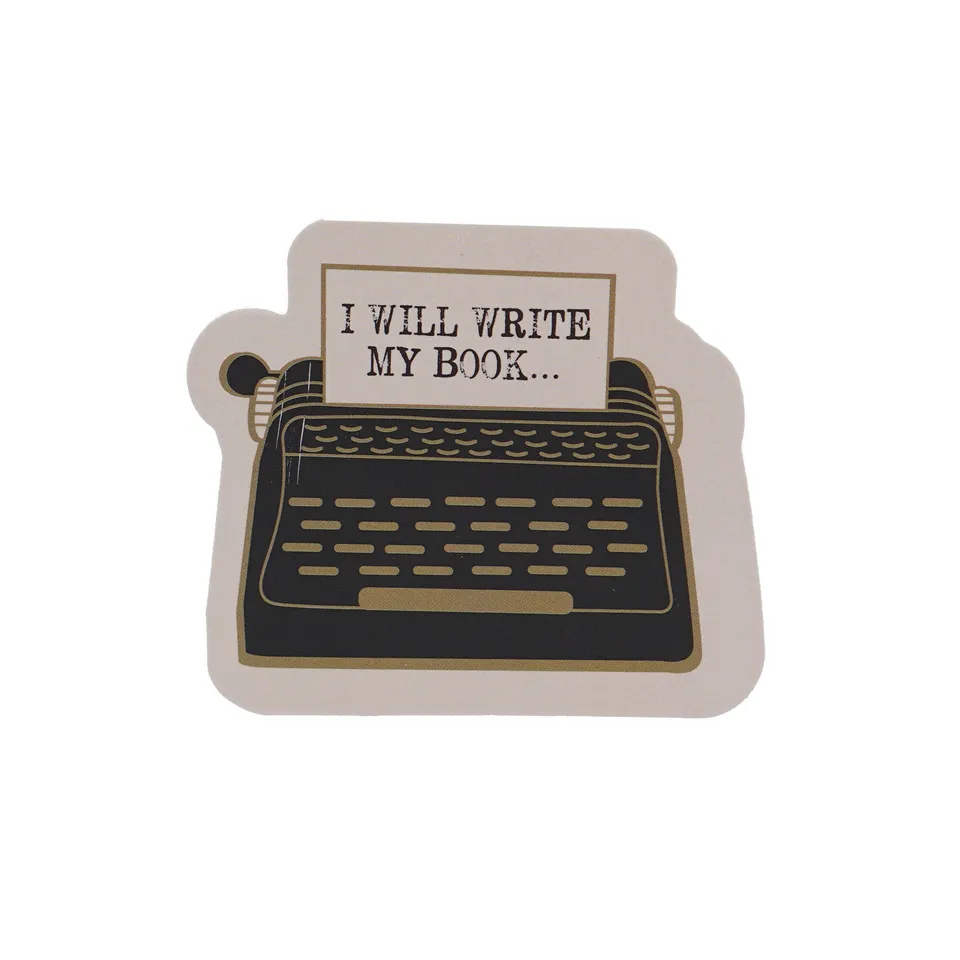 Pulteney Press I Will Write My Book VSPP05 sticker blanc