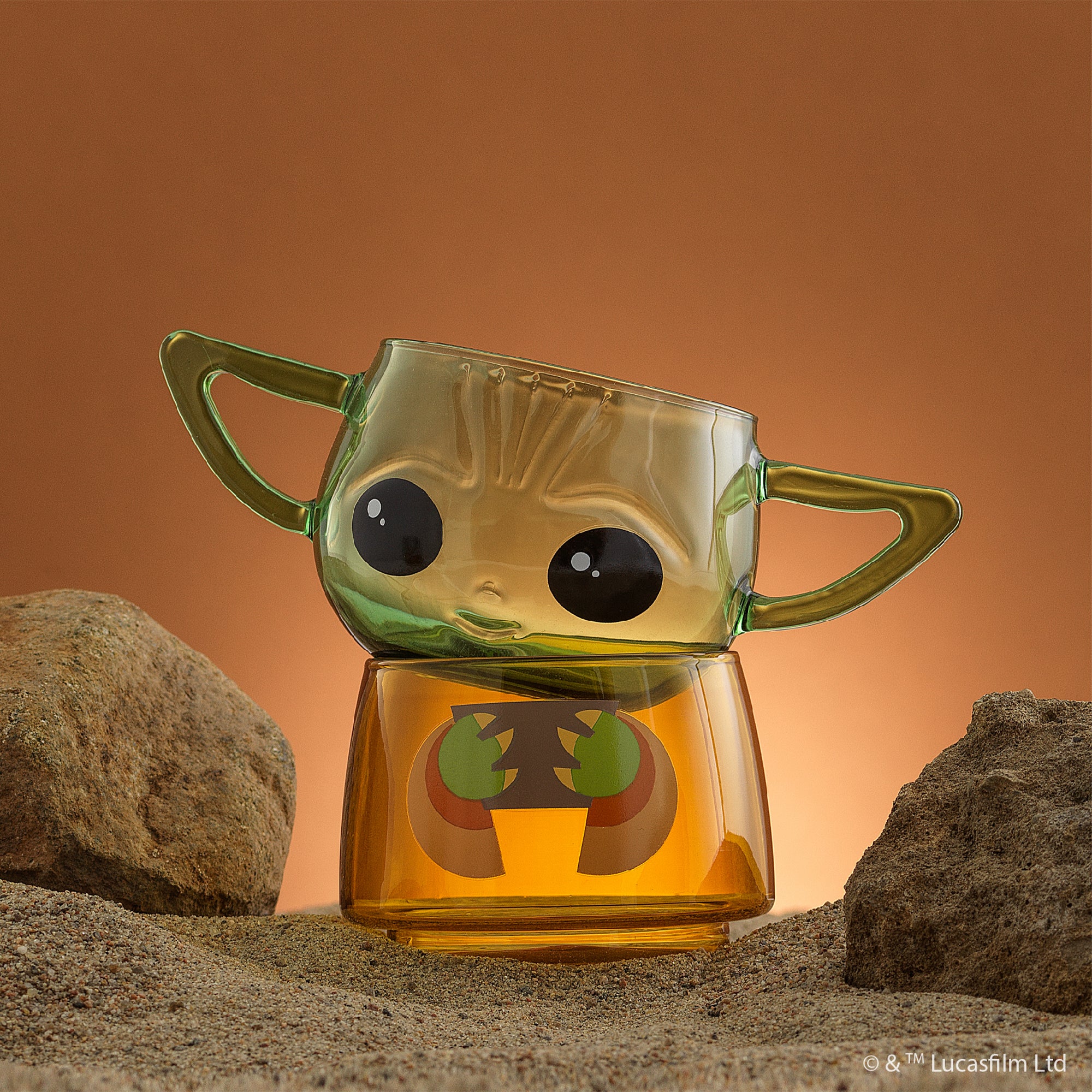 JoyJolt Star Wars Stackable Grogu verres lot de 2 28 cl