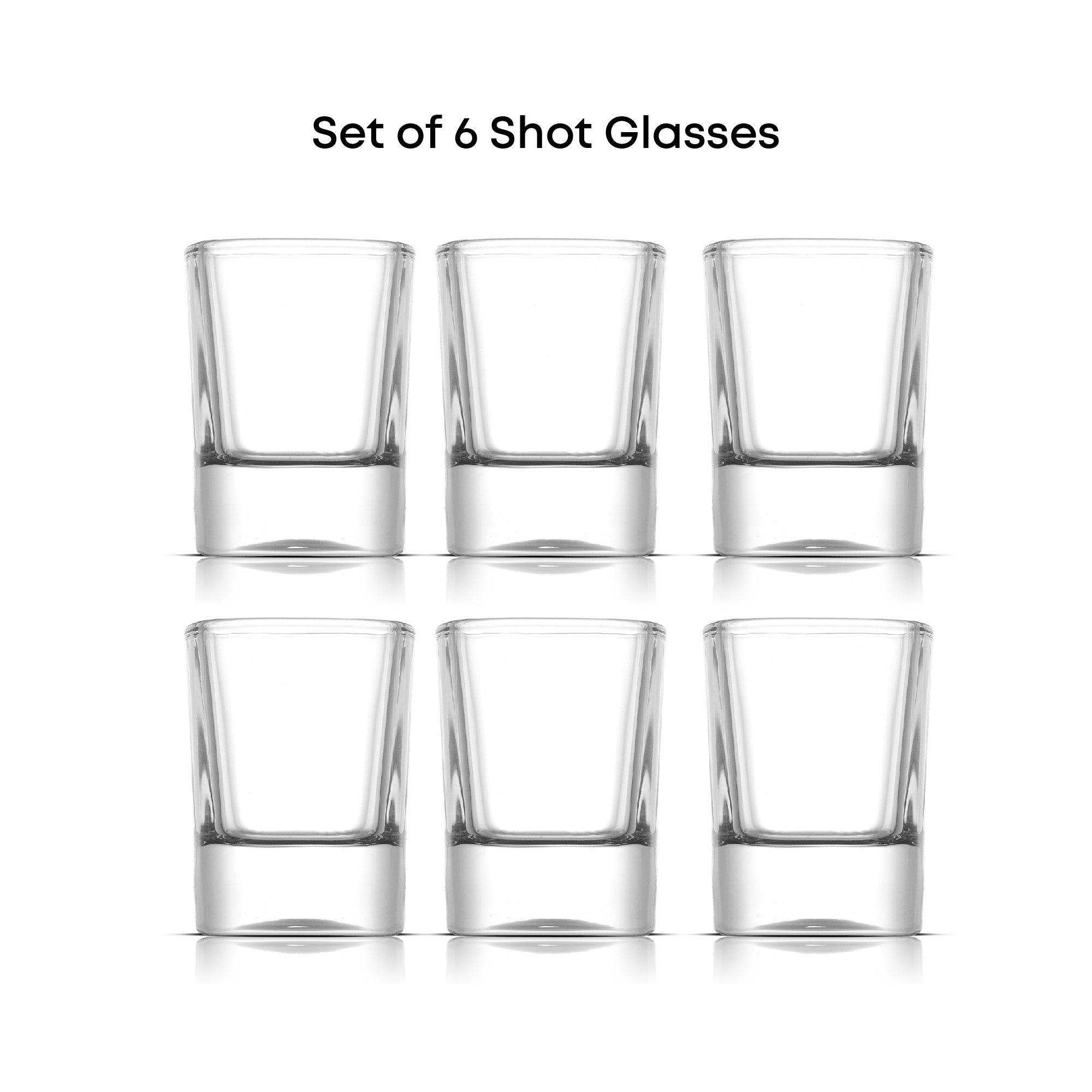 JoyJolt City verre à shot 4,5 cl lot de 6 fond épais
