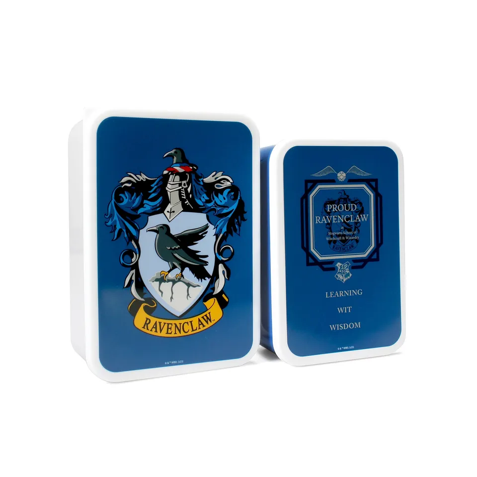 Harry Potter Serdaigle lot 2 boîtes repas plastique bleues