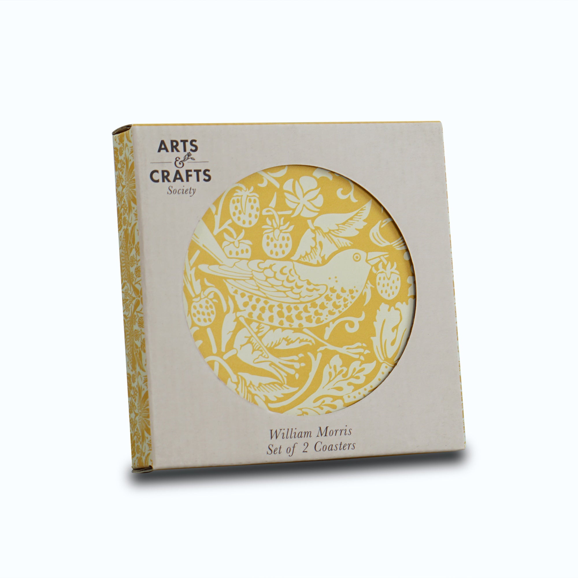 HMB Arts & Crafts Society William Morris dessous de verre céramique x2 quince