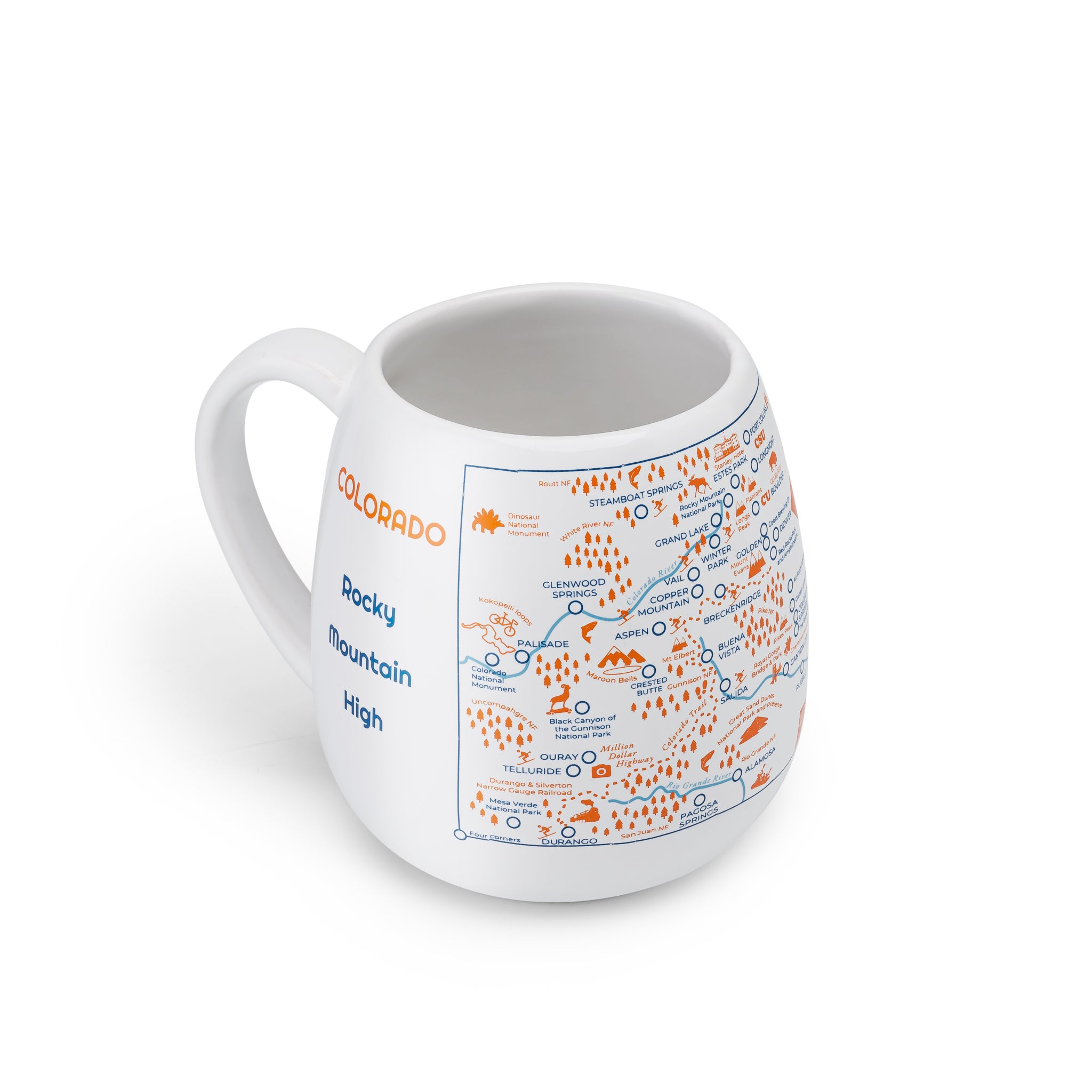 Trouvaille Global Colorado Map mug à colorier souvenir