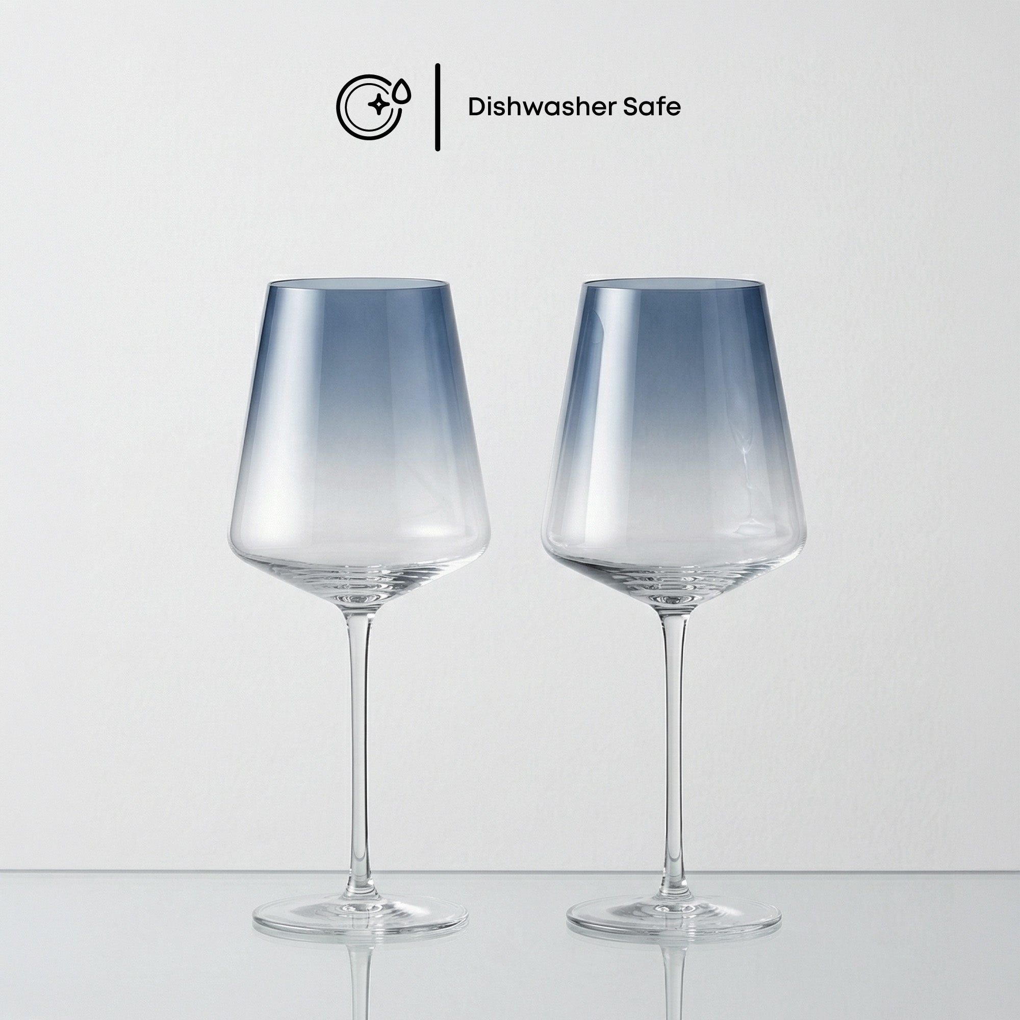 JoyJolt Sidney verres à vin rouge bleu ombré 4x 56 cl cristal