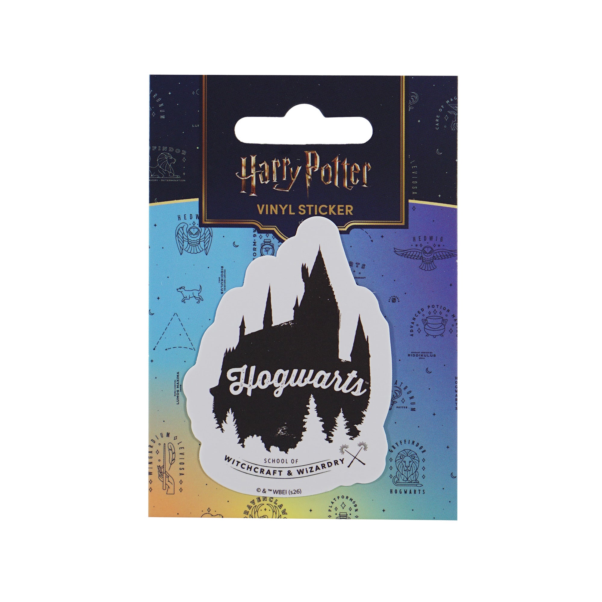 Harry Potter Hogwarts sticker vinyle château blanc 7,5cm
