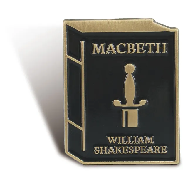 HMB Shakespeare Macbeth Pin émail noir 3,8 cm