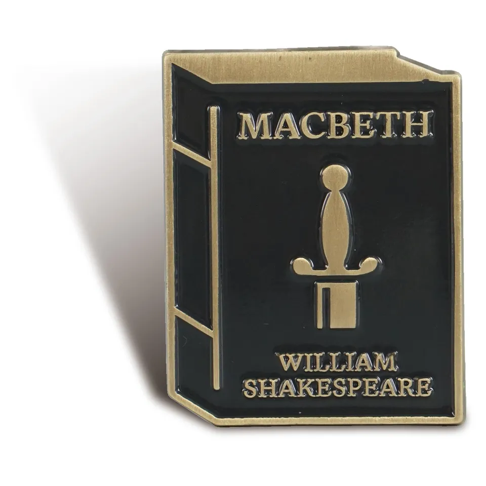 HMB Shakespeare Macbeth Pin émail noir 3,8 cm