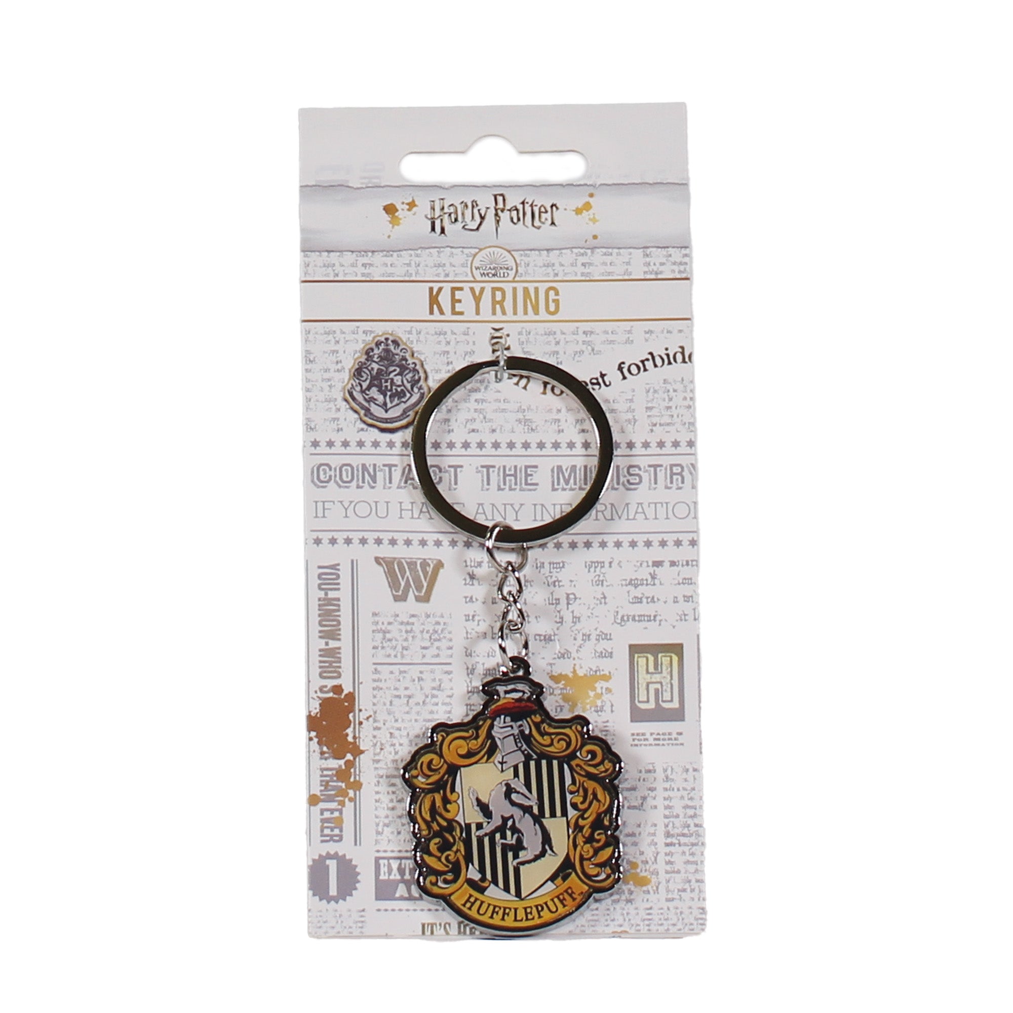 Harry Potter porte-clés métal Poufsouffle jaune