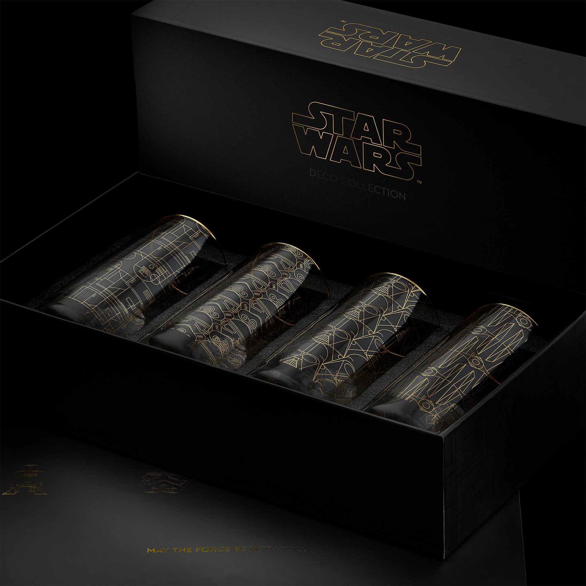 JoyJolt Star Wars Deco Verres Highball 37 cl Lot 4