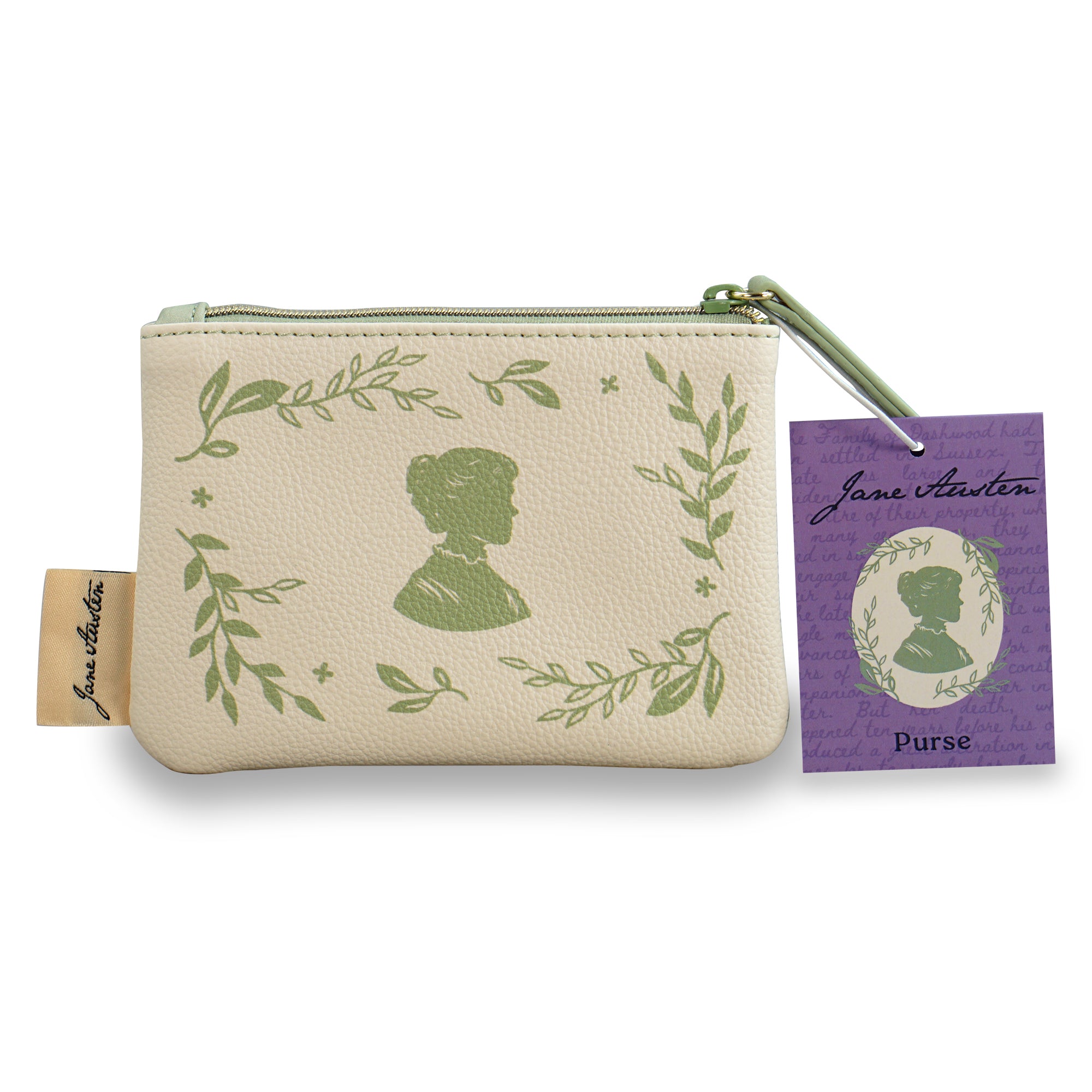 Jane Austen Quote porte-monnaie vegan cuir 9x13 cm
