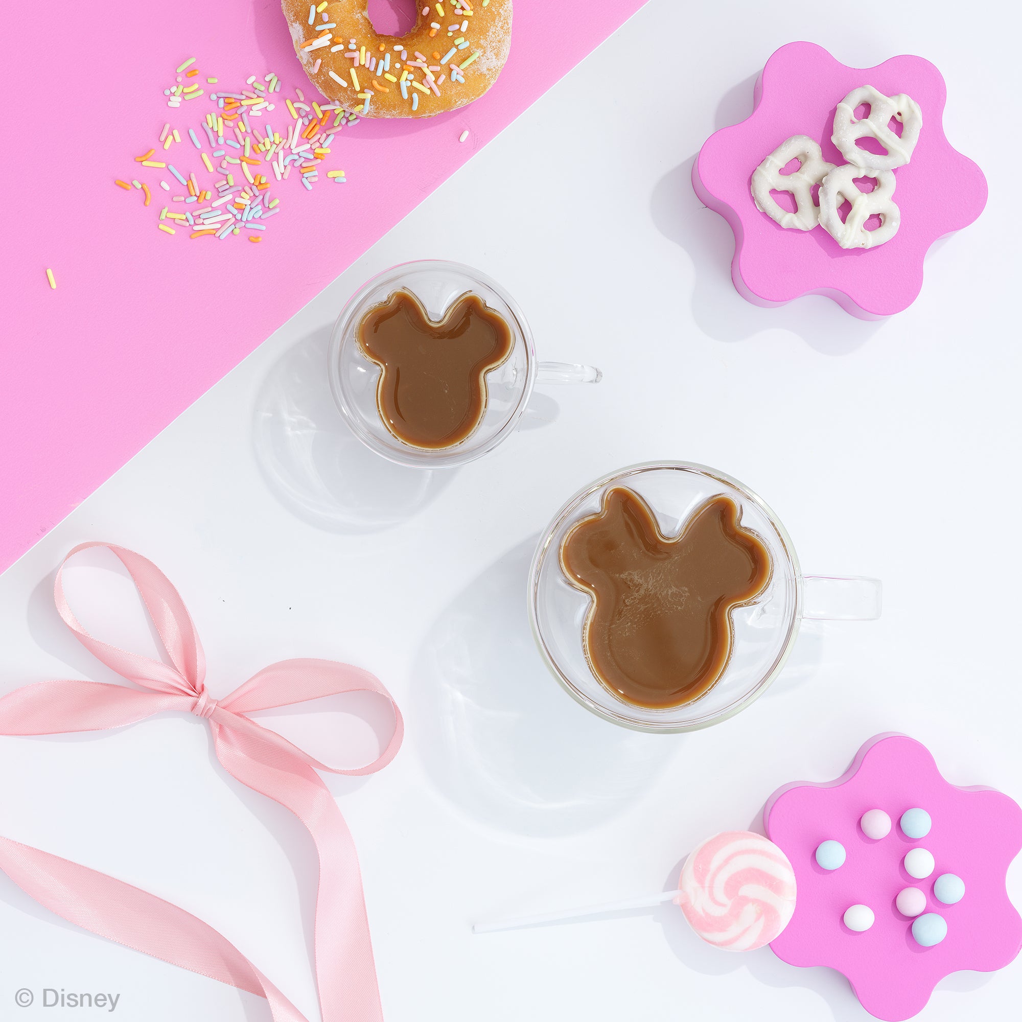 JoyJolt Disney Minnie Mouse verres double paroi lot de 4 3D