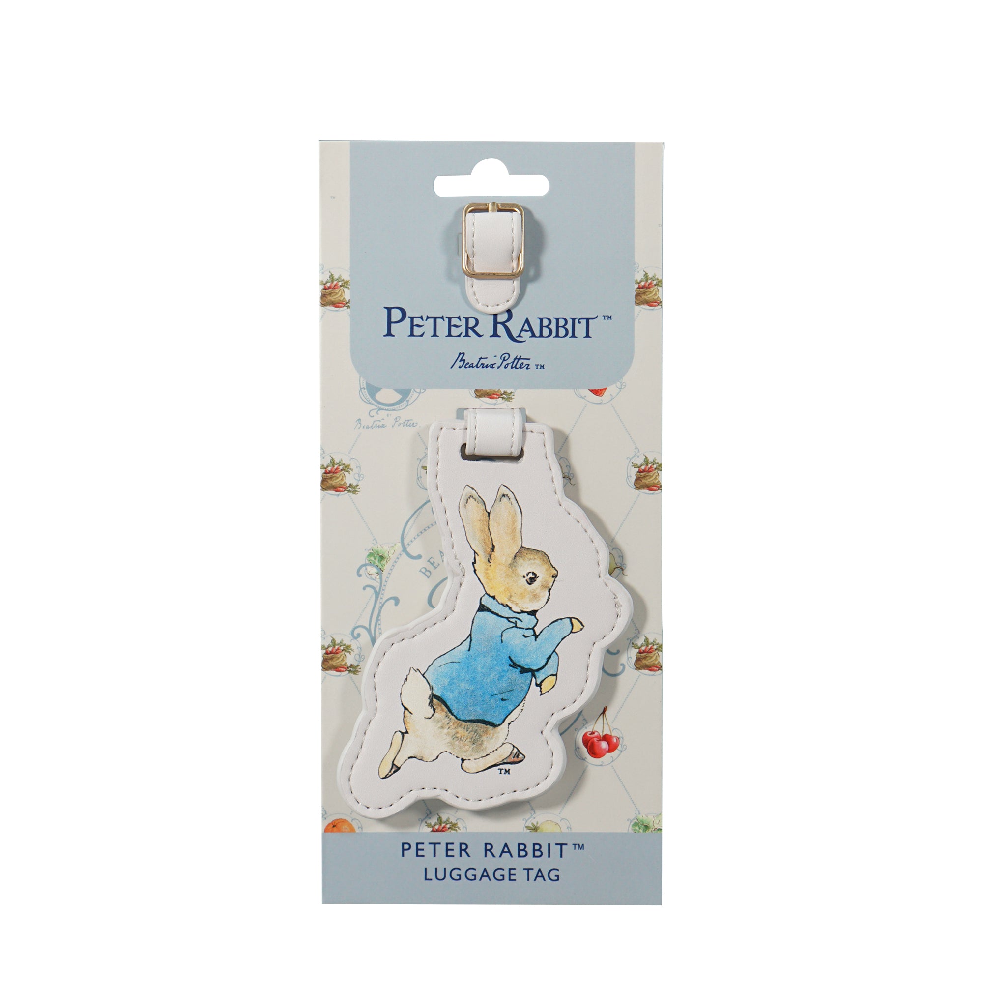 HMB Peter Rabbit étiquette bagage cuir vegan blanc