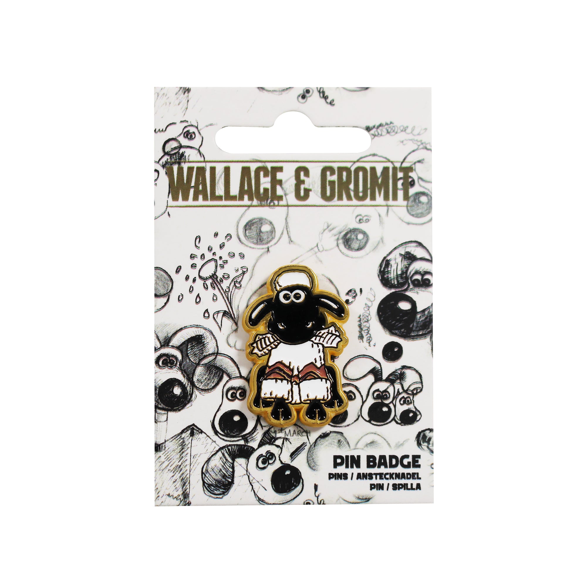 Wallace & Gromit Shaun pin's badge émail collector