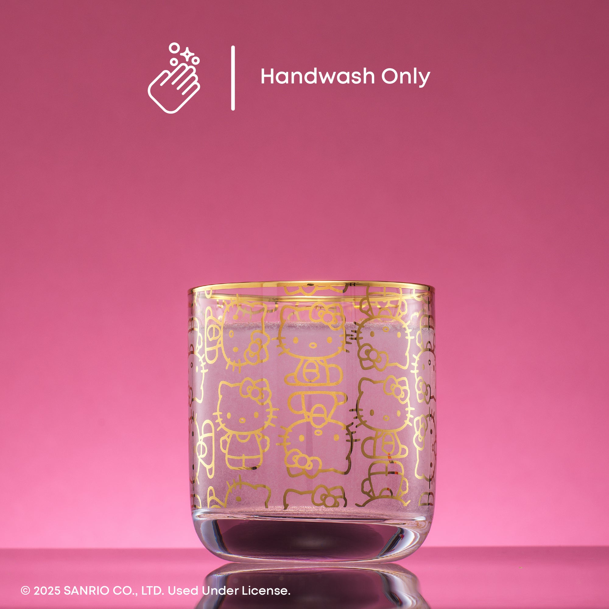 JoyJolt Hello Kitty Charmed verres courts 30 cl lot 2 doré
