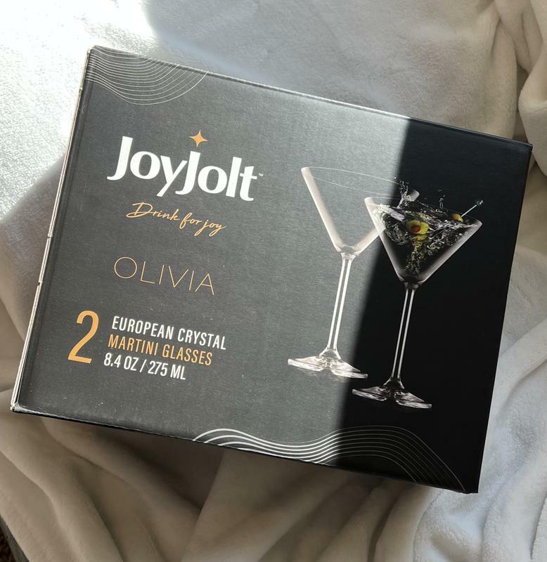 JoyJolt Olivia verres à martini lot de 2 25 cl cristal