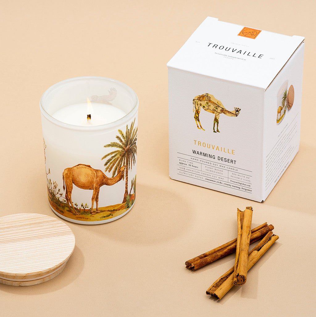 Trouvaille Desert bougie soja cannelle bergamote désert
