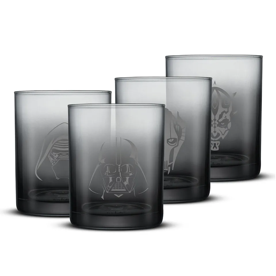 Star Wars Dark Side verre à whisky 41 cl lot de 4 vilains
