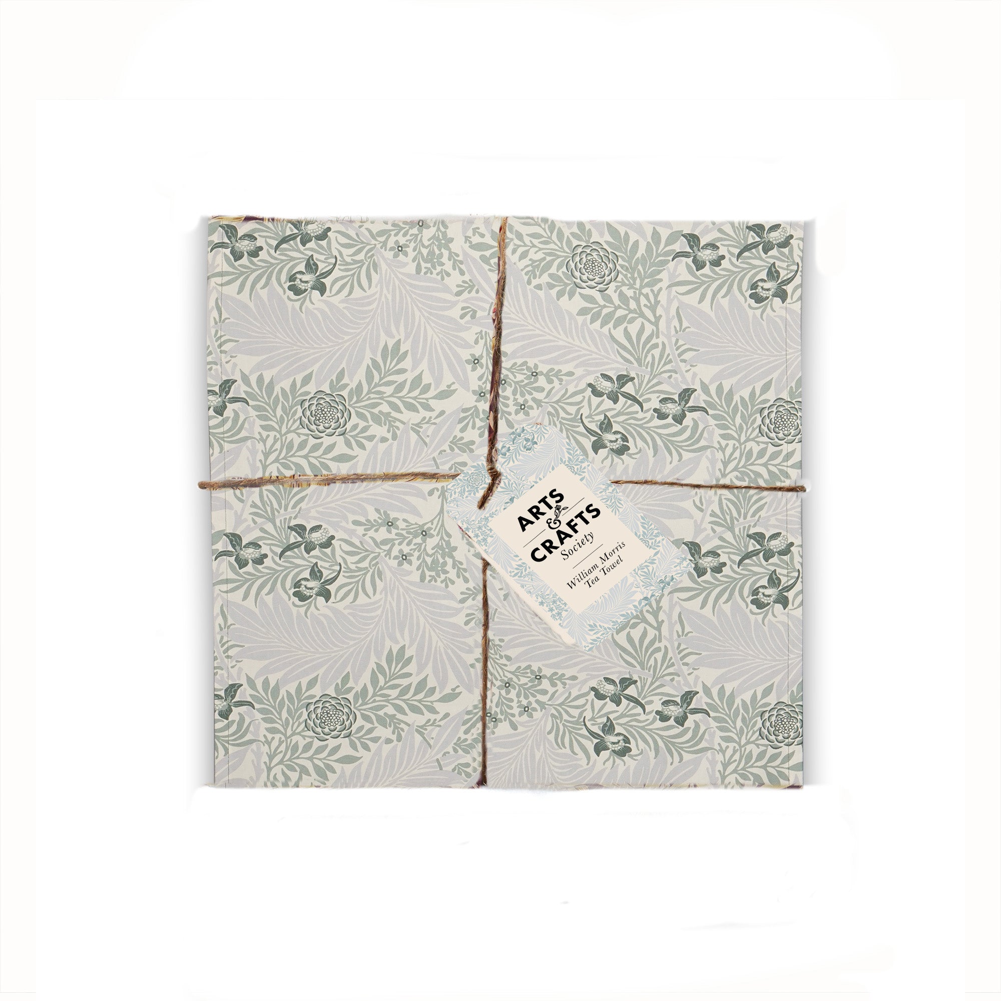 William Morris Larkspur torchon coton recyclé vert