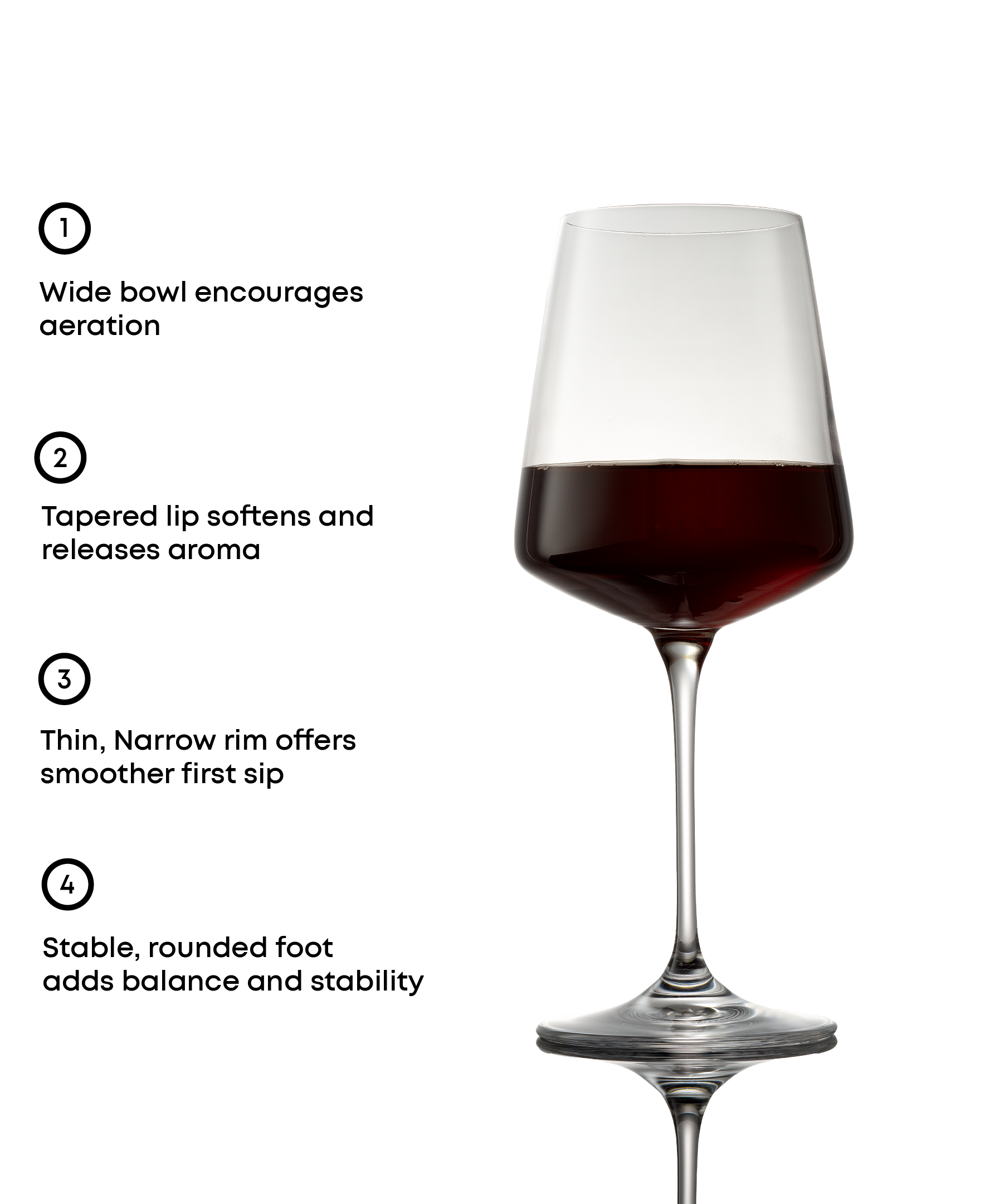 JoyJolt Sidney service verre vin rouge blanc 8 pièces