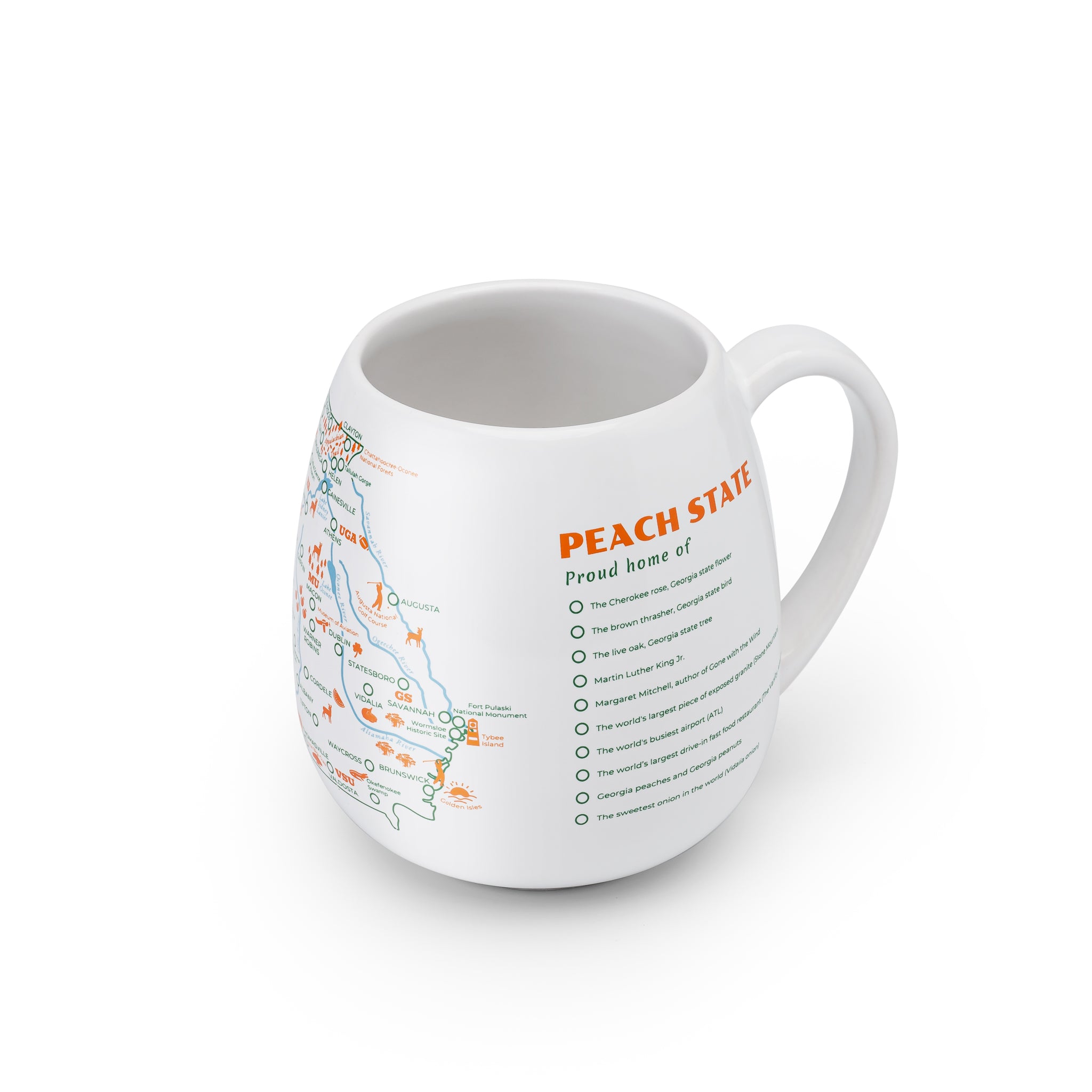 Trouvaille Global Georgia Map mug à colorier souvenir