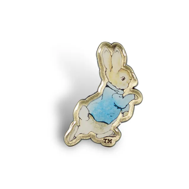 Peter Rabbit Running pin's émail bleu