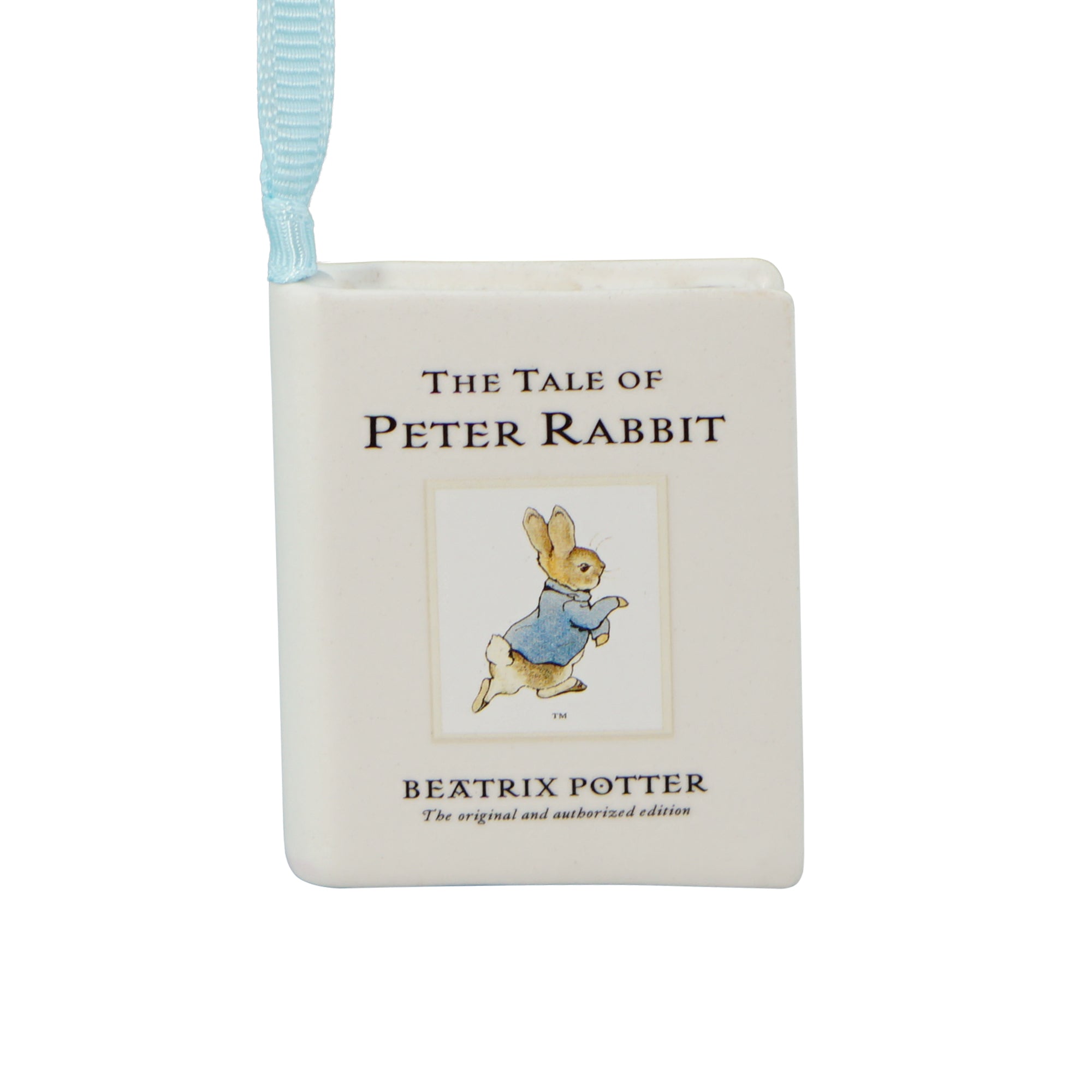 Peter Rabbit livre décoration à suspendre céramique blanche