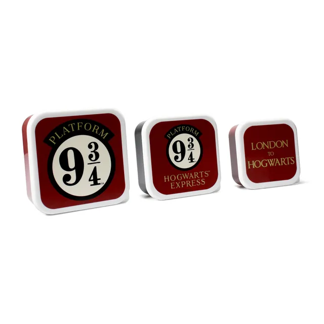Harry Potter Voie 9 3/4 lot 3 boîtes goûter rouge