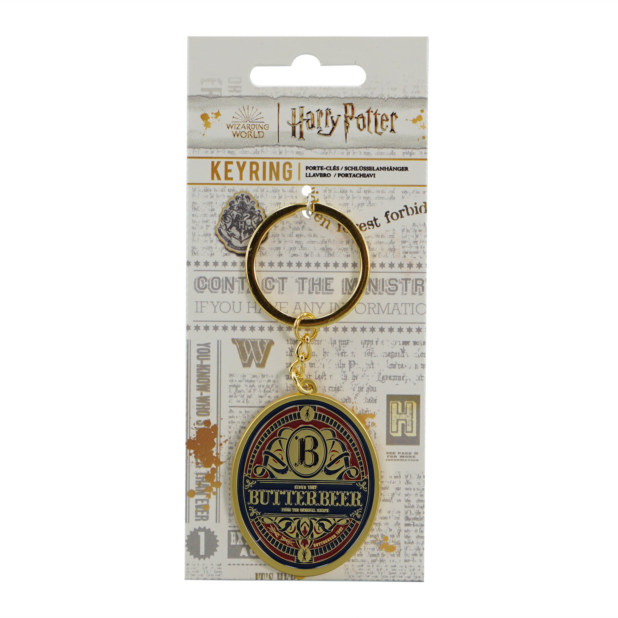 Harry Potter Butter Beer porte-clés métal bleu