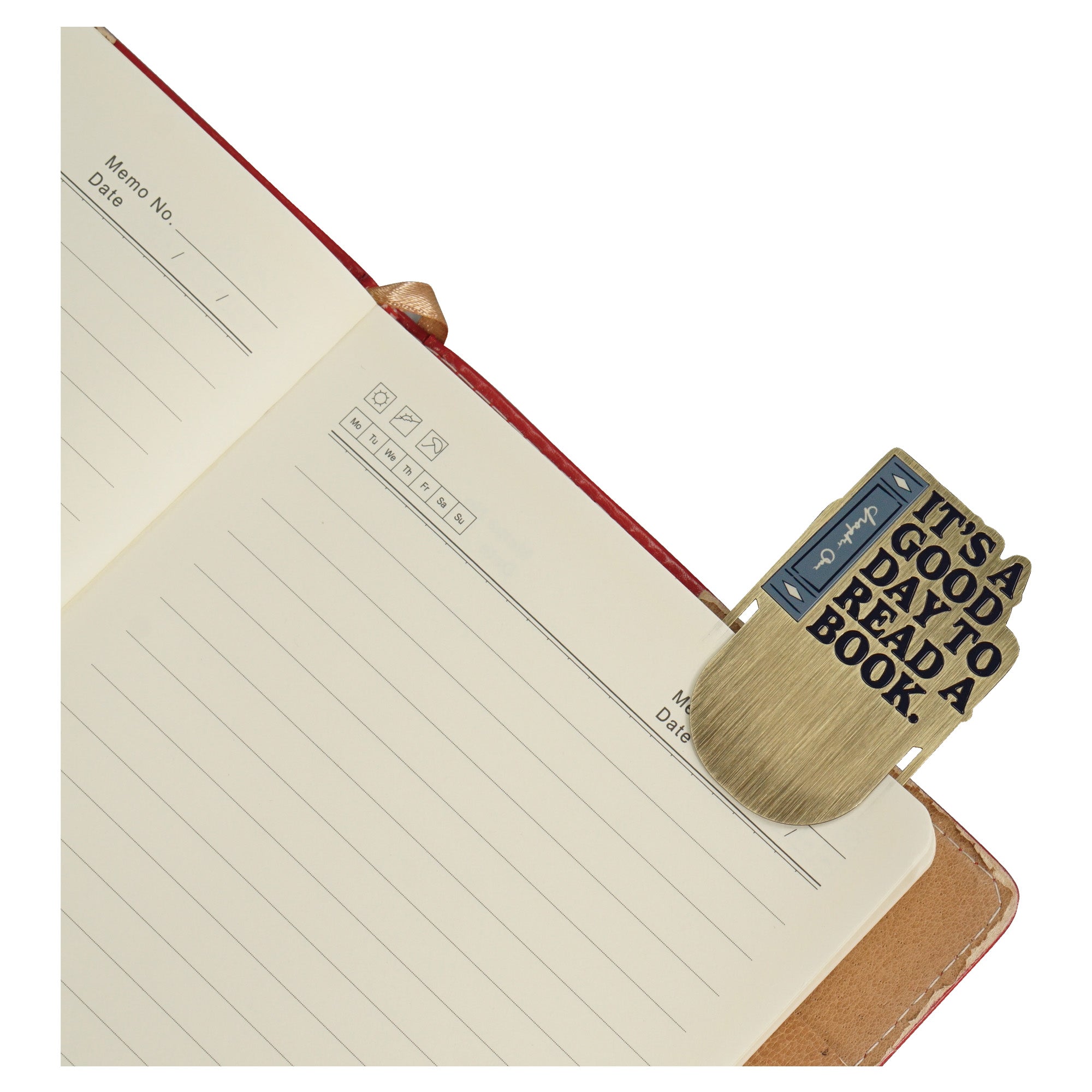 Pulteney Press Good Day marque-page métal bronze