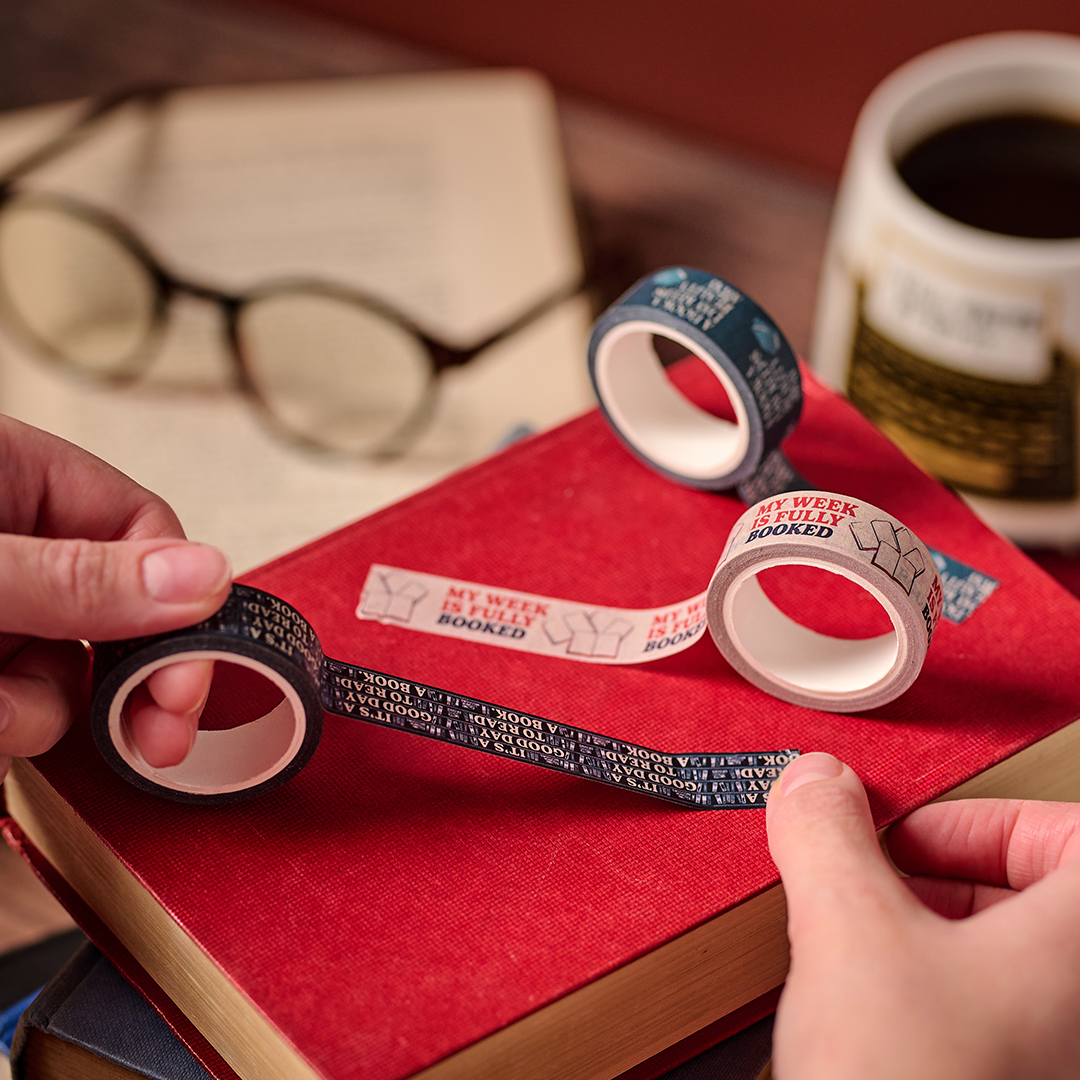 Pulteney Press Bookshop lot 3 washi tape bleu 5 m