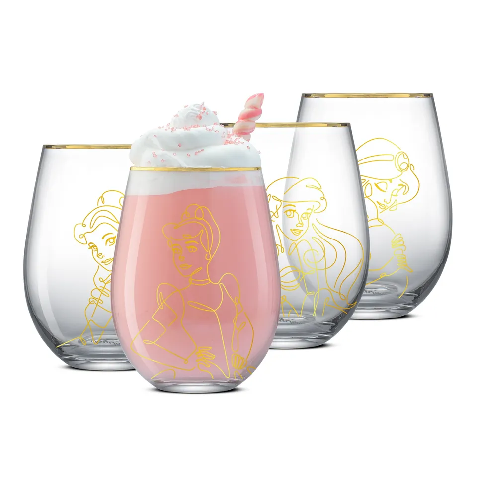 JoyJolt Disney Princess Verre Sans Pied 56 cl Lot 4
