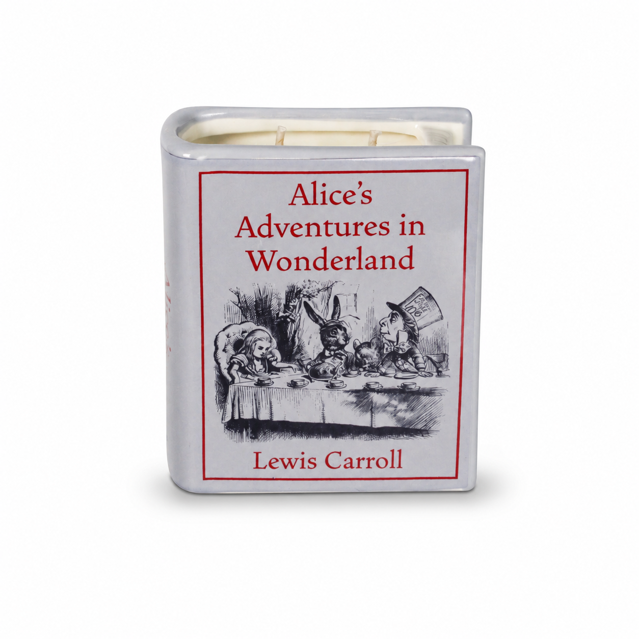 Alice in Wonderland Book Candle bougie cire soja 10 cm