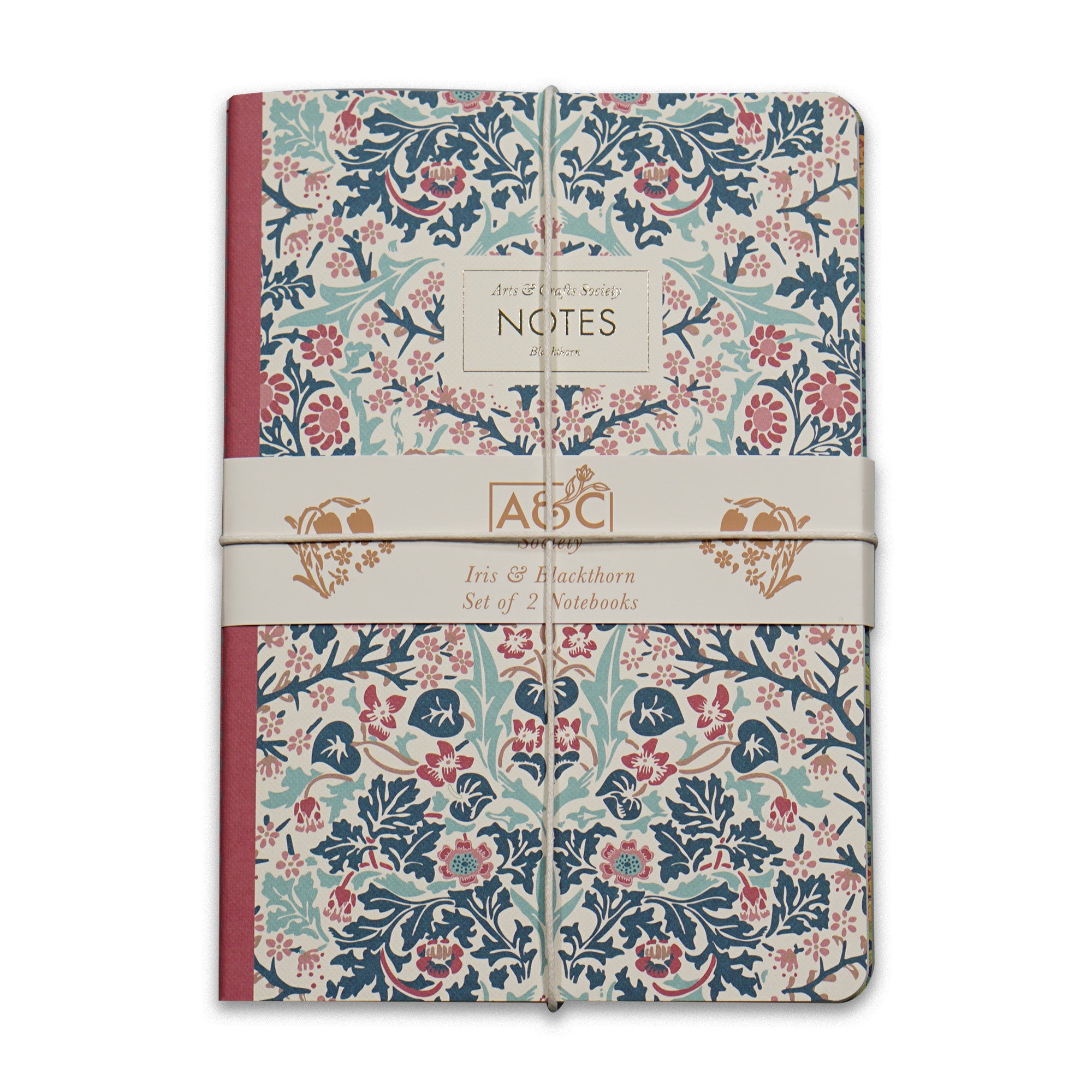 HMB Arts & Crafts Society Blackthorn Iris carnets A5 lot de 2