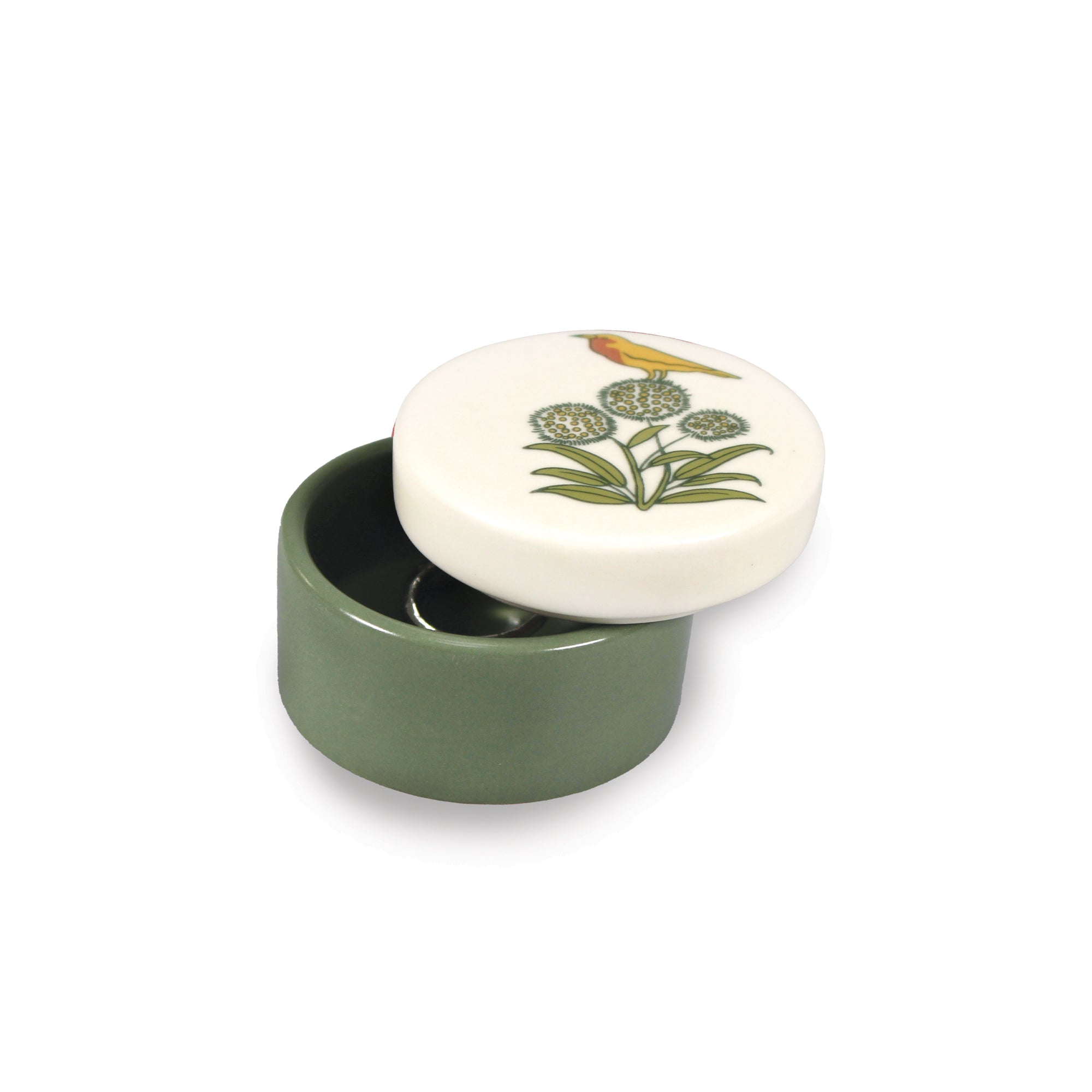 Arts & Crafts Society Voysey Apothecary's Garden boîte bijoux 6 cm céramique