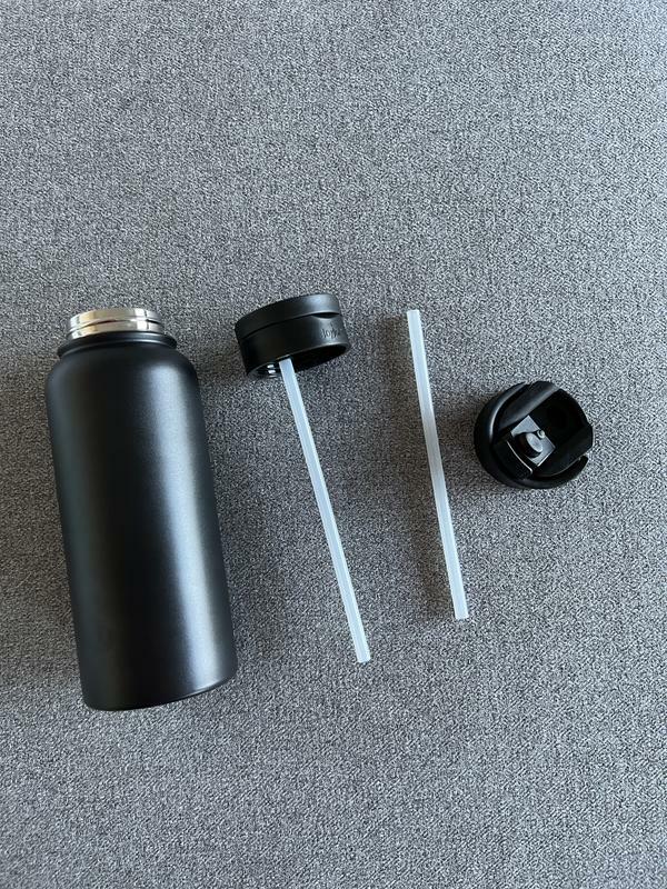 JoyJolt Vacuum Insulated gourde inox 95 cl noire 2 bouchons