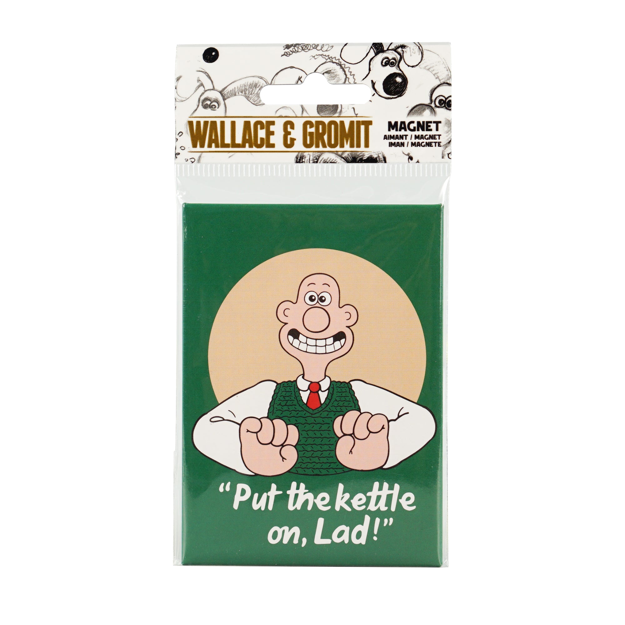 Wallace & Gromit Wallace magnet vert