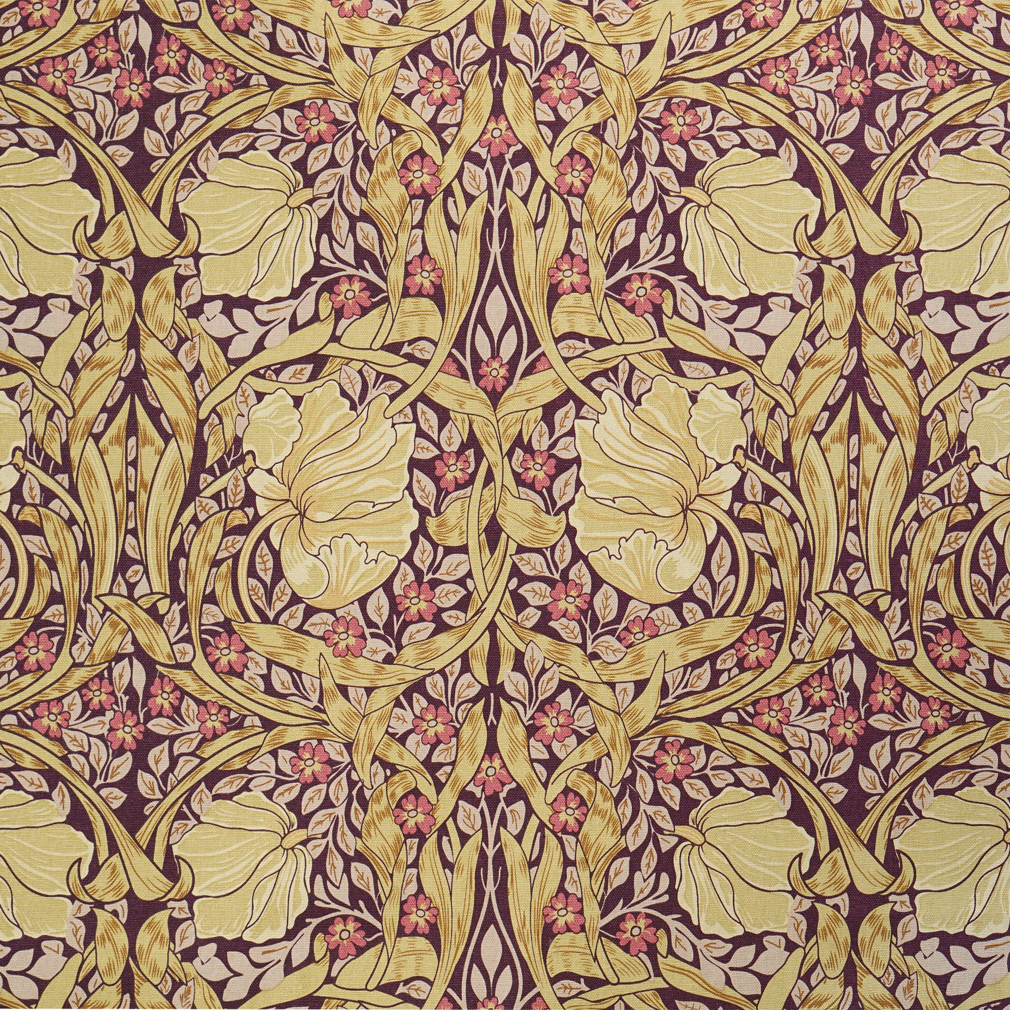 Arts & Crafts Society William Morris Pimpernel torchon coton recyclé violet