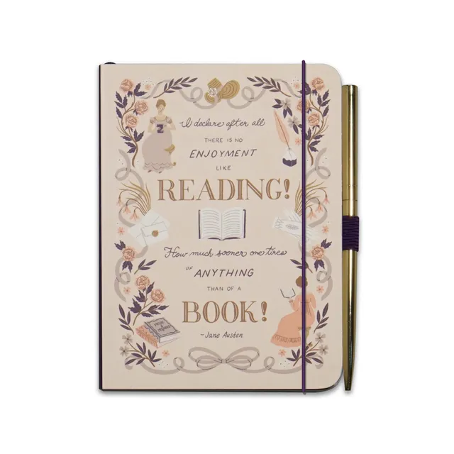 Jane Austen Orgueil et Préjugés carnet A6 + stylo crème