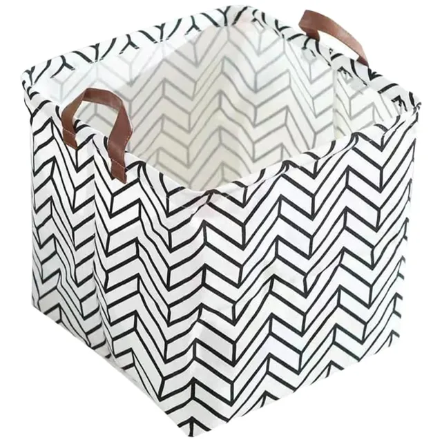 Alipis panier à linge pliable coton lin cube 32 cm