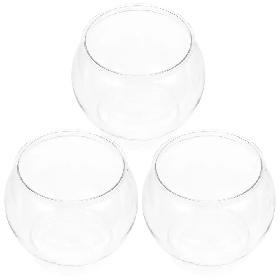Alipis bocal à poisson plastique transparent 15cm lot 3