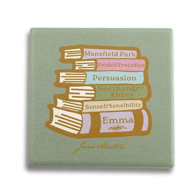 Jane Austen Books dessous de verre céramique 10 cm