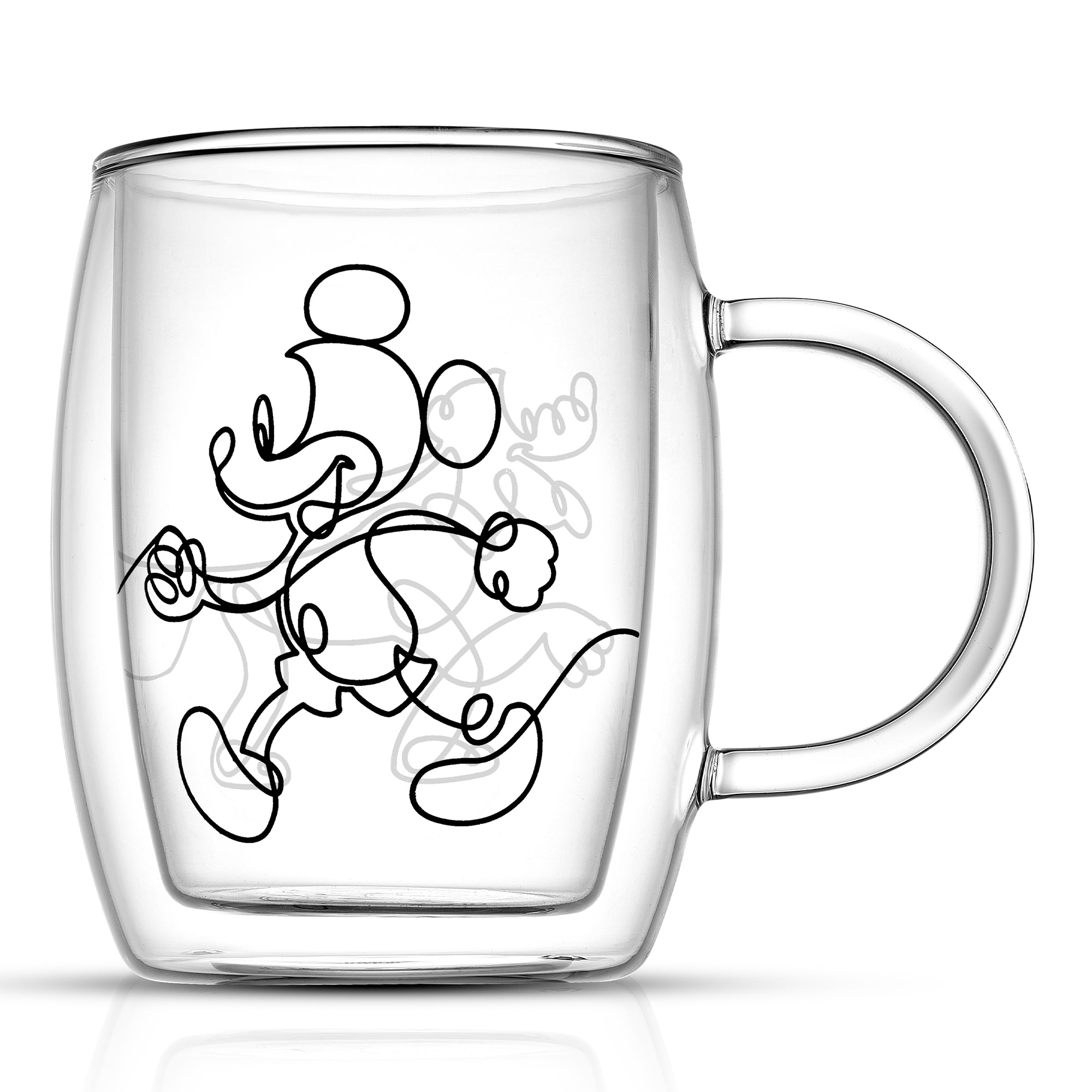 JoyJolt Aroma mugs verre Mickey Pluto 40 cl lot 2