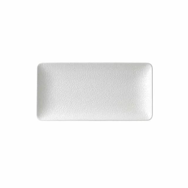 Artis Purity Pearls Light assiette rectangulaire 17,8x8,9 cm blanche