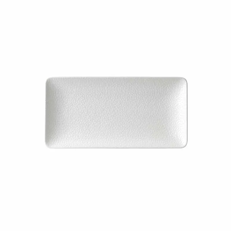 Artis Purity Pearls Light assiette rectangulaire 17,8x8,9 cm blanche